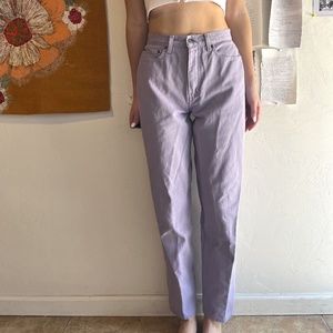 high waisted lavender purple straight leg jeans 27